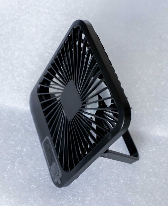 USB вентилятор з акумулятором, 5 швидкостей, цифровий LED-дисплей