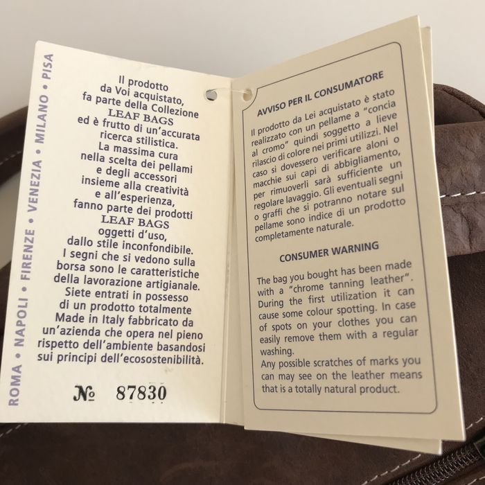 Mochila nova de pele