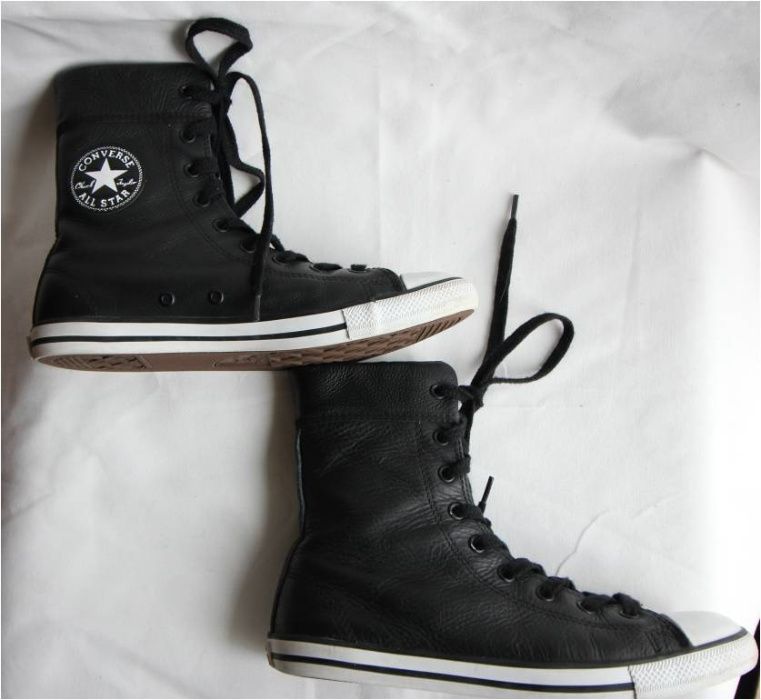 CONVERSE All Stars trampki SKÓRA, wysokie - r.38