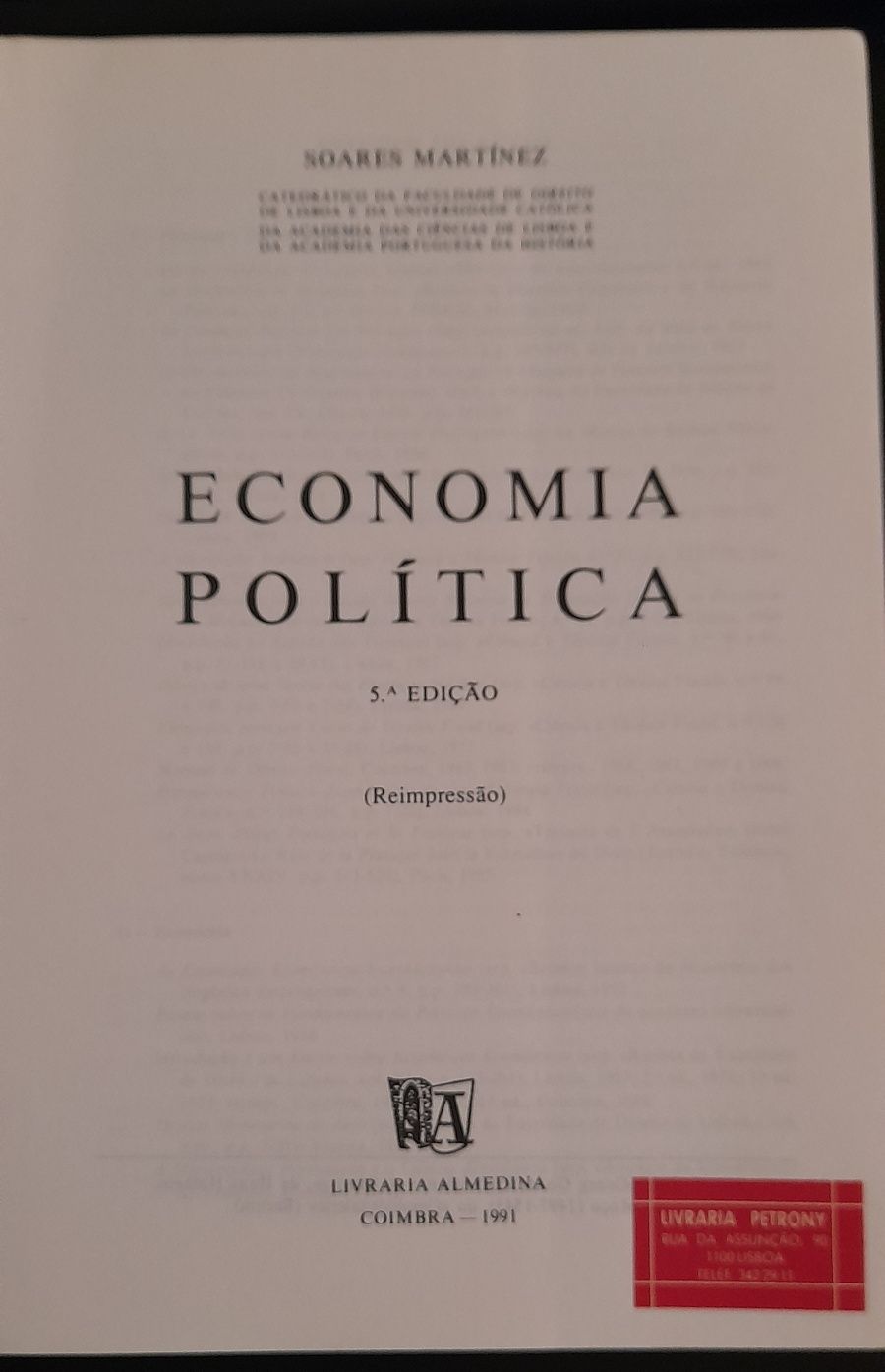 Economia Política Soares Martinez