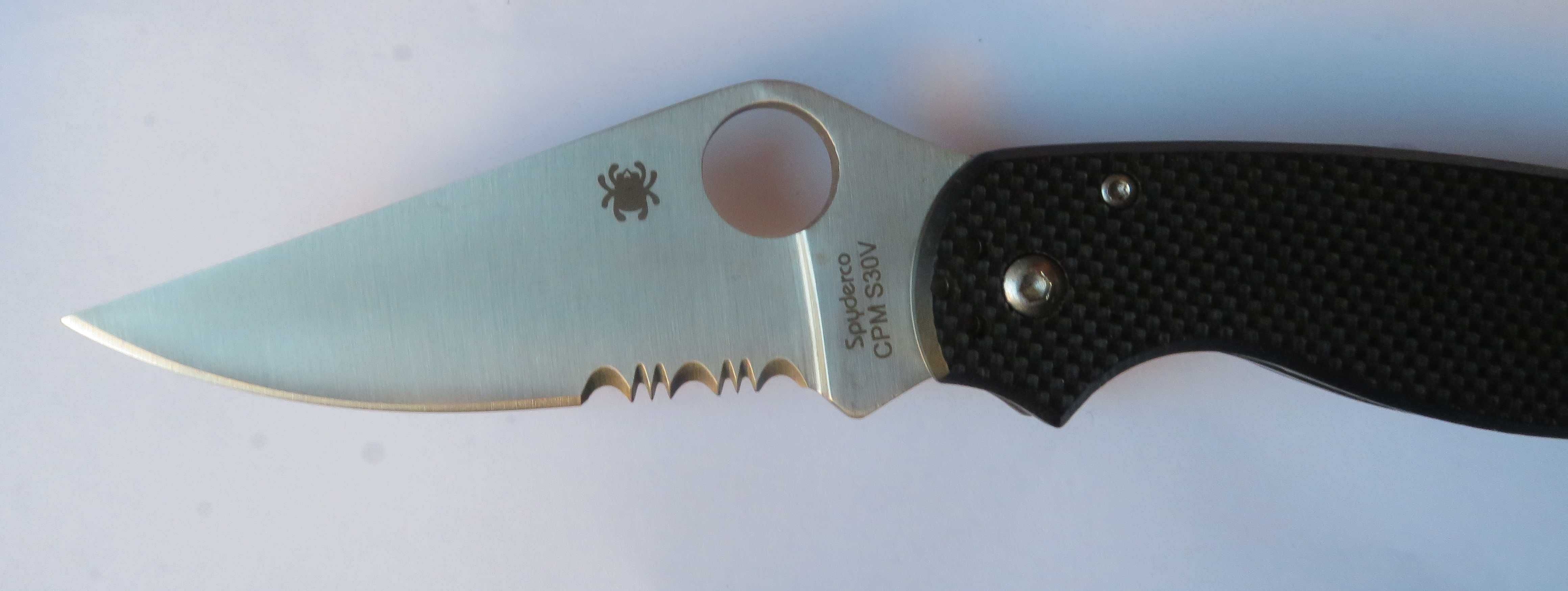 nóż folder spyderco Paramilitary czarny  ostrze combo