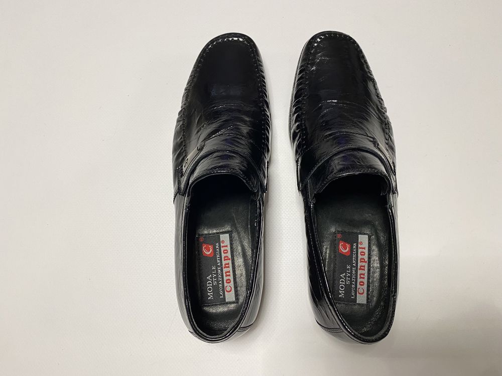 Новые мужские кожаные туфли Conhpol C-1715 Размер 40 41 42 черные