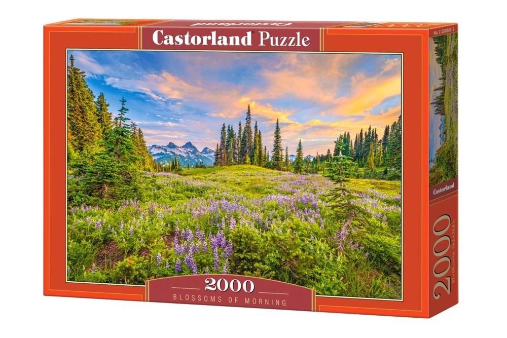 Puzzle 2000 Blossoms of Morning pudełko,272x389 mm
