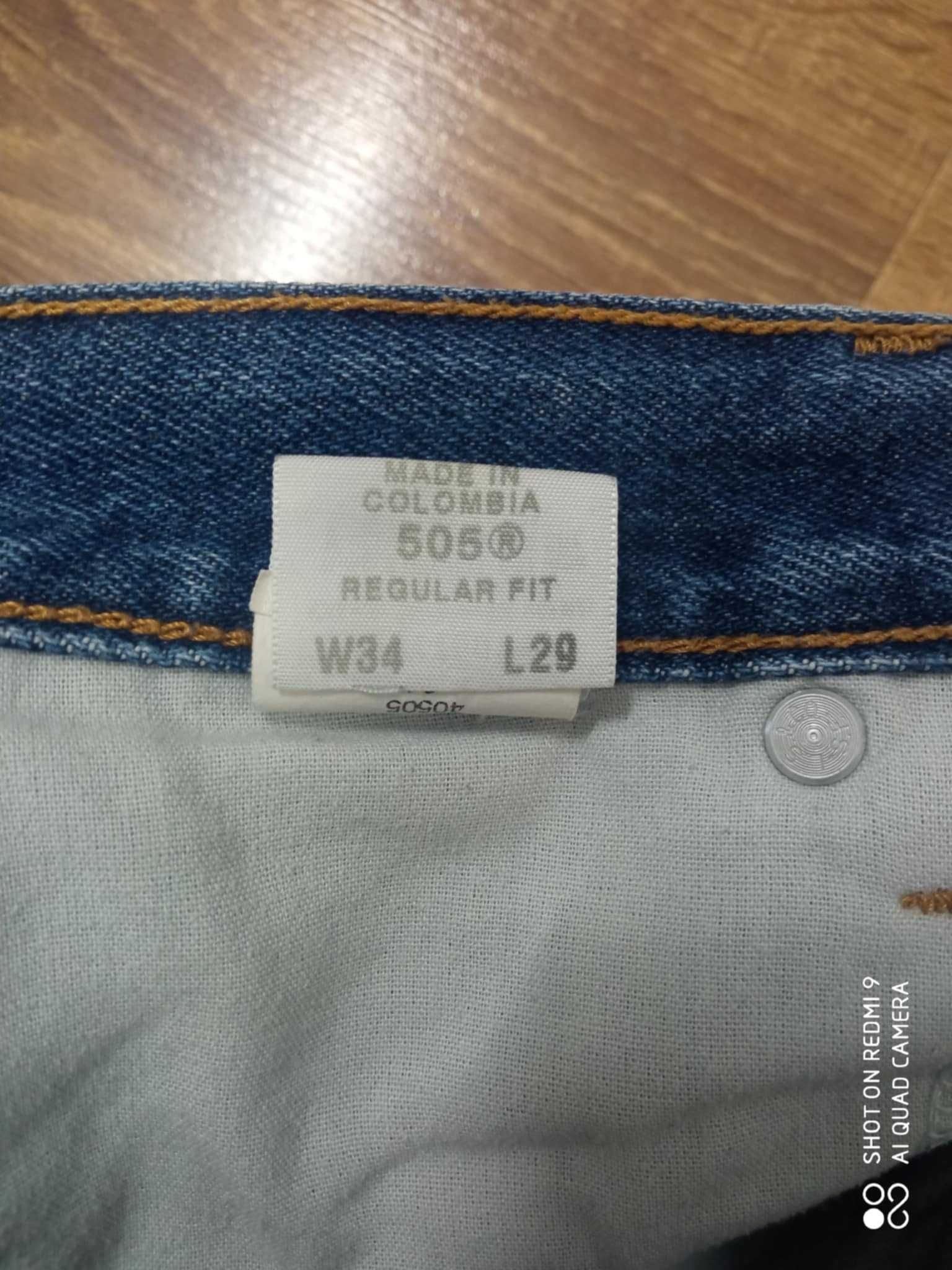 Męskie spodnie jeansy Levis Levi's 505 W34 L29 34X29 34/29