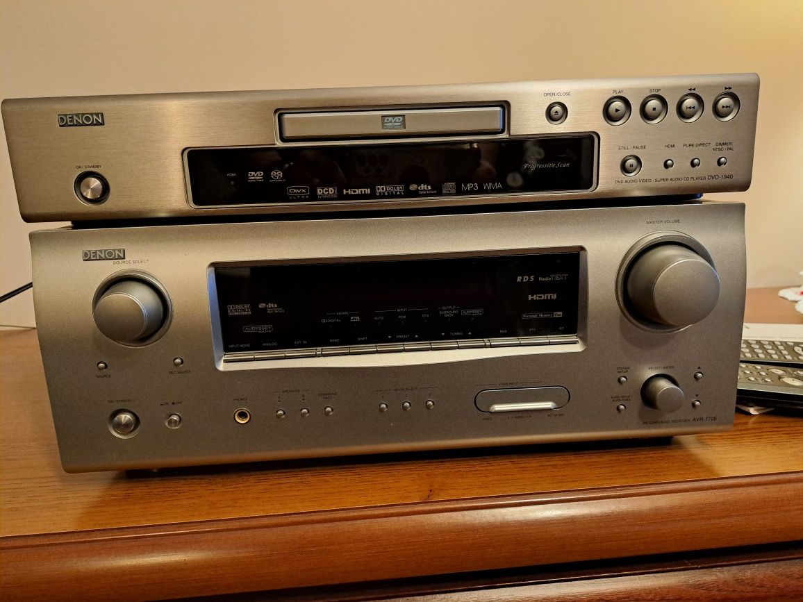 Amplituner Denon AVR-1708+odtwarzacz 1940 GRATIS!!!