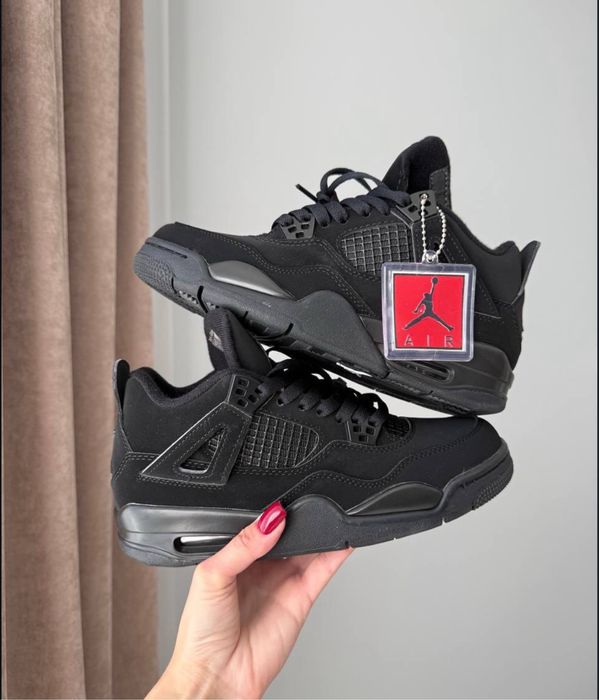 Зимние Кроссовки Jordan 4 Black на хутрі 36-45