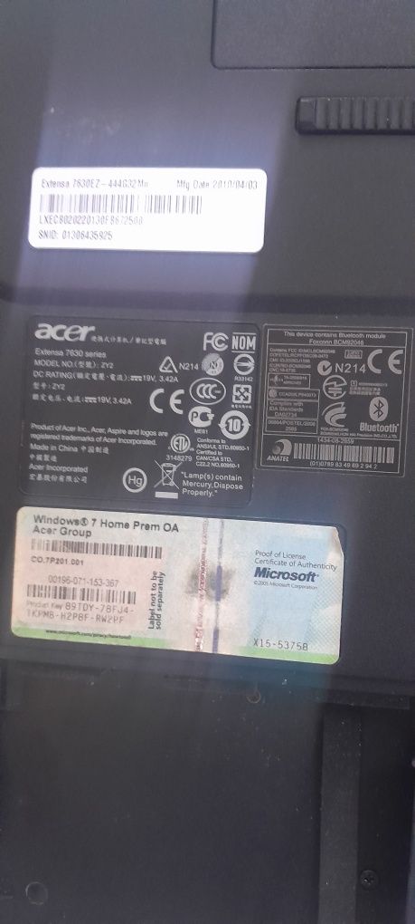 Ноутбук Acer Extenza на запчастини