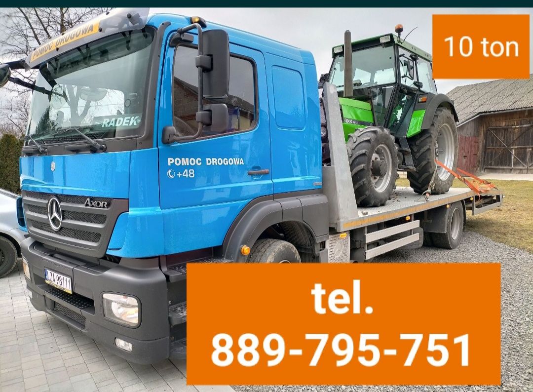 Laweta 10ton pomoc drogowa  transport ciągników maszyn rolniczych