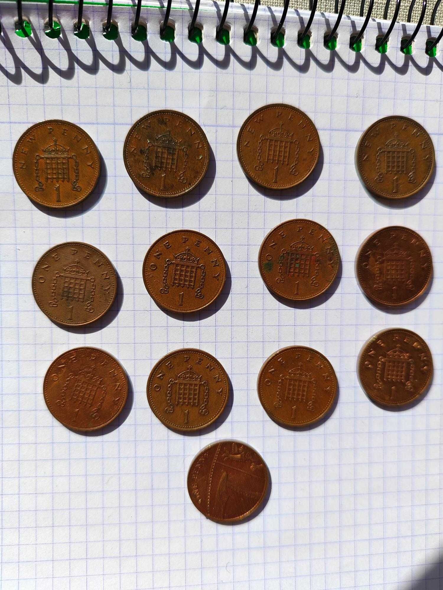 Lote de 39 moedas do Reino Unido (libras) , todas diferentes.