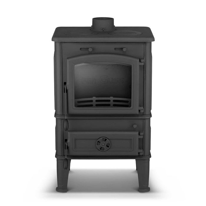 Piec z płytą grzewczą kuchnia węglowa grudziądzka z fajerką westfalka