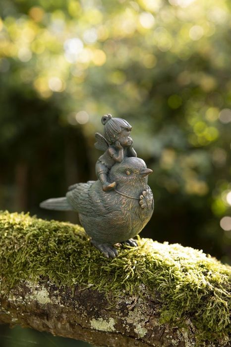 Бетонний декор, птичка, ельф