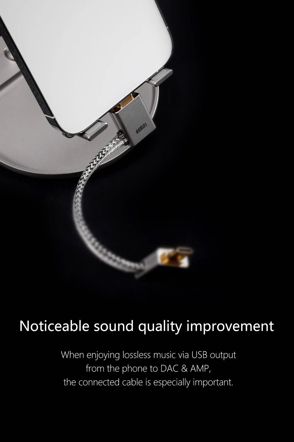 Міжблочний кабель DDHiFi MFi09L USB-C OTG (Gold), Light-ning OTG