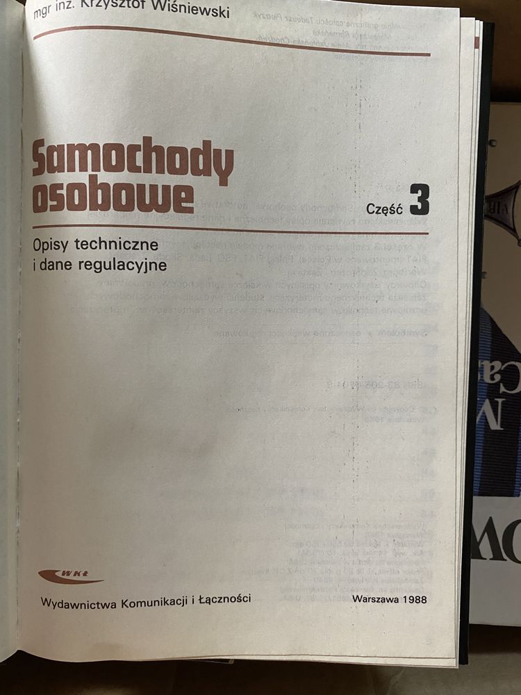 Samochody osobowe 3 części K. Wiśniewski