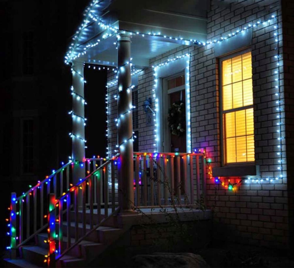 MOCNE Lampki Choinkowe Świąteczne Zewnętrzne Wewnętrzne 500 LED Białe