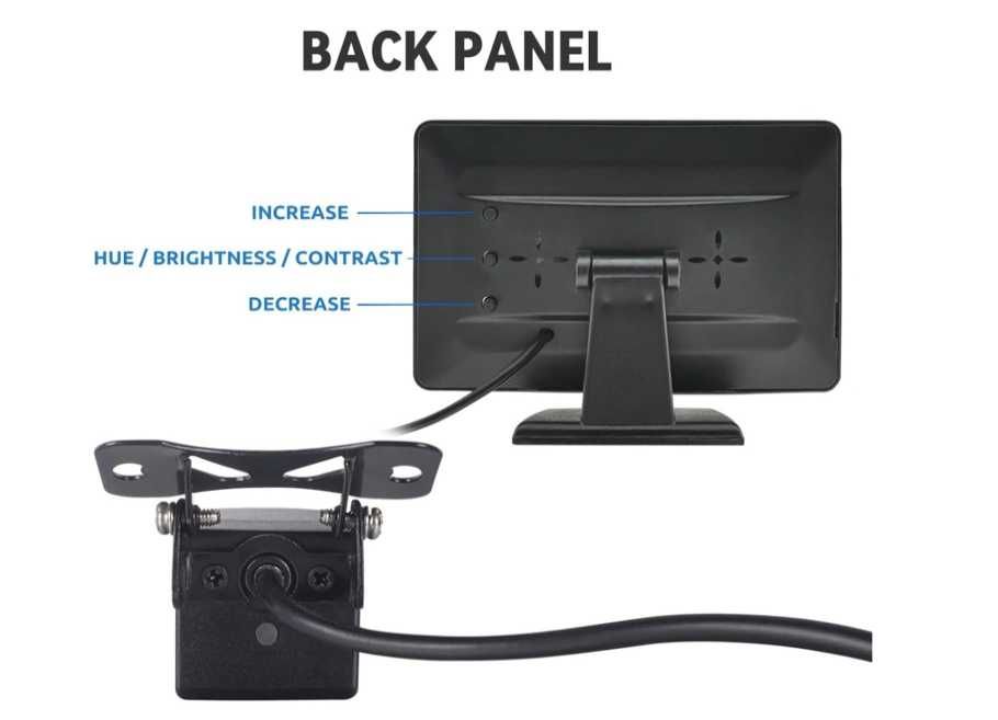 Rejestrator Jazdy Fuul HD Kamera Cofania Z Monitorem HD 4,3Cala 24V