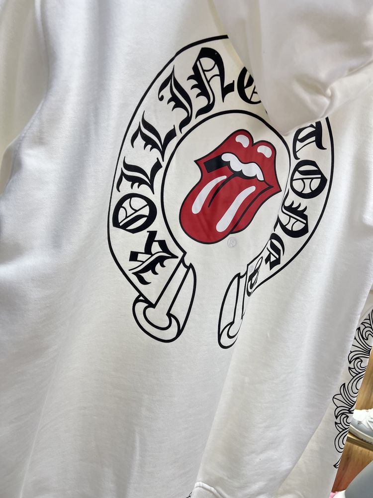 Зіп худі Chrome Hearts Rolling Stone White