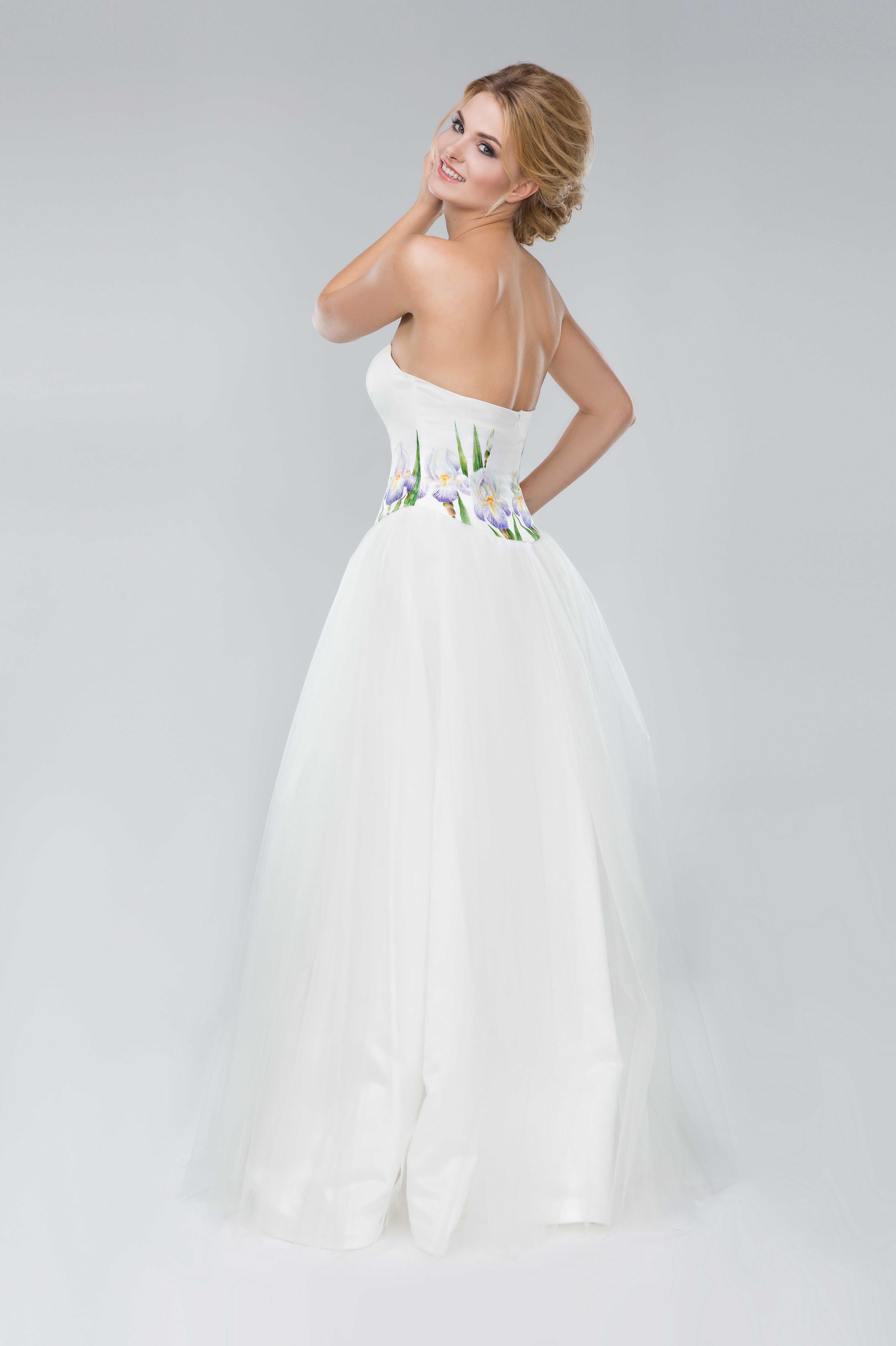 suknia ślubna malowany stanik 38 nowa