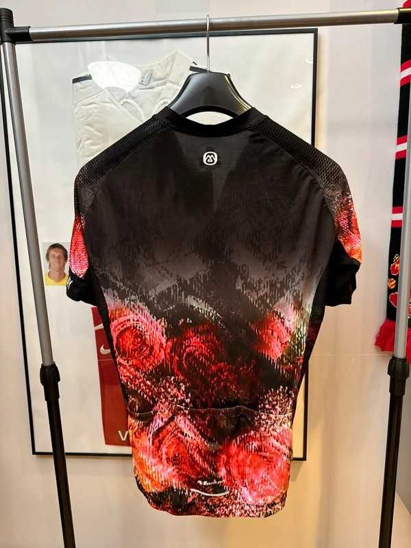 Koszulka kolarska Monton Cycling Rose Pink Black Jersey M