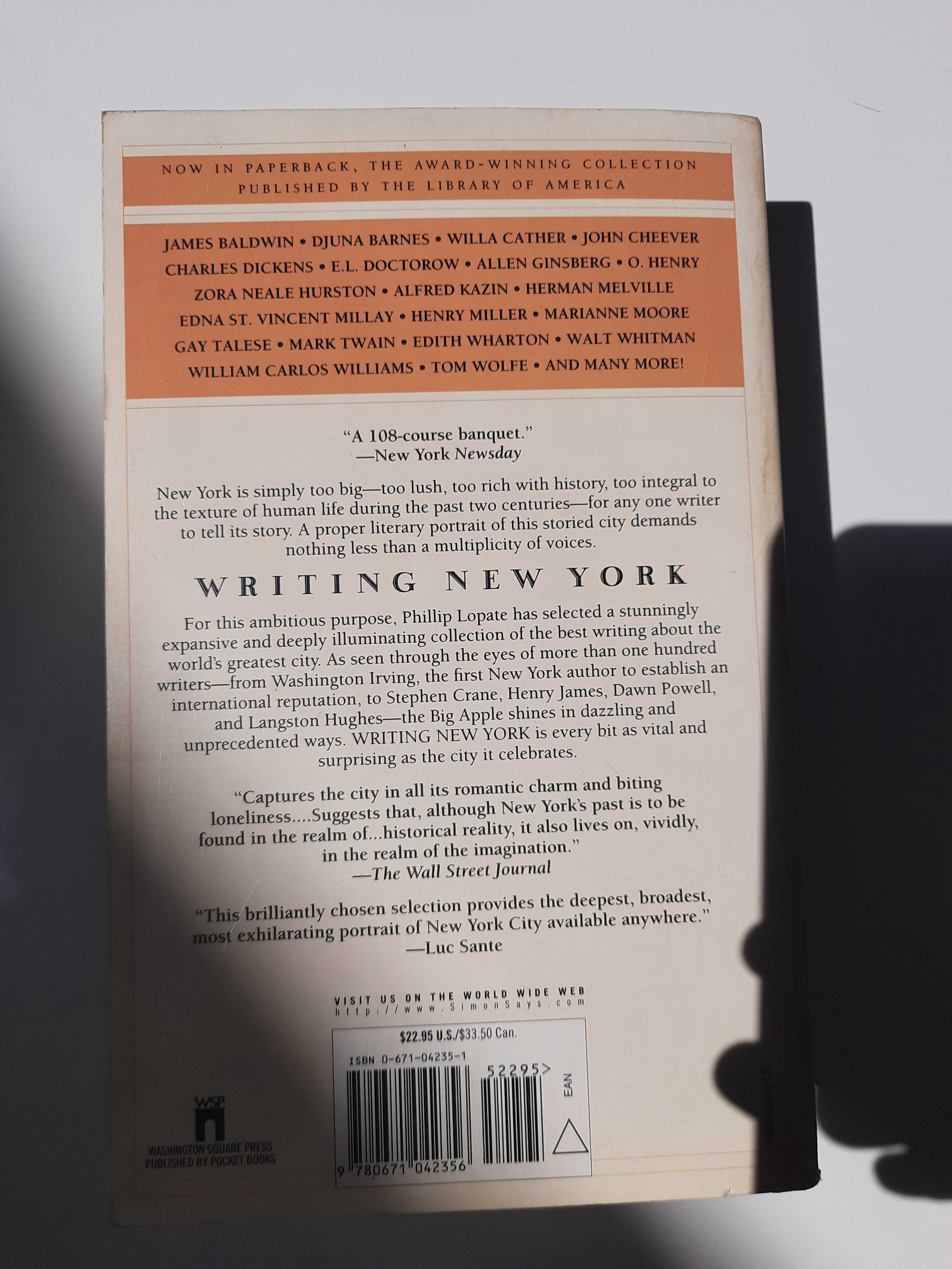 Writing New York. A literary anthology. 1032 strony