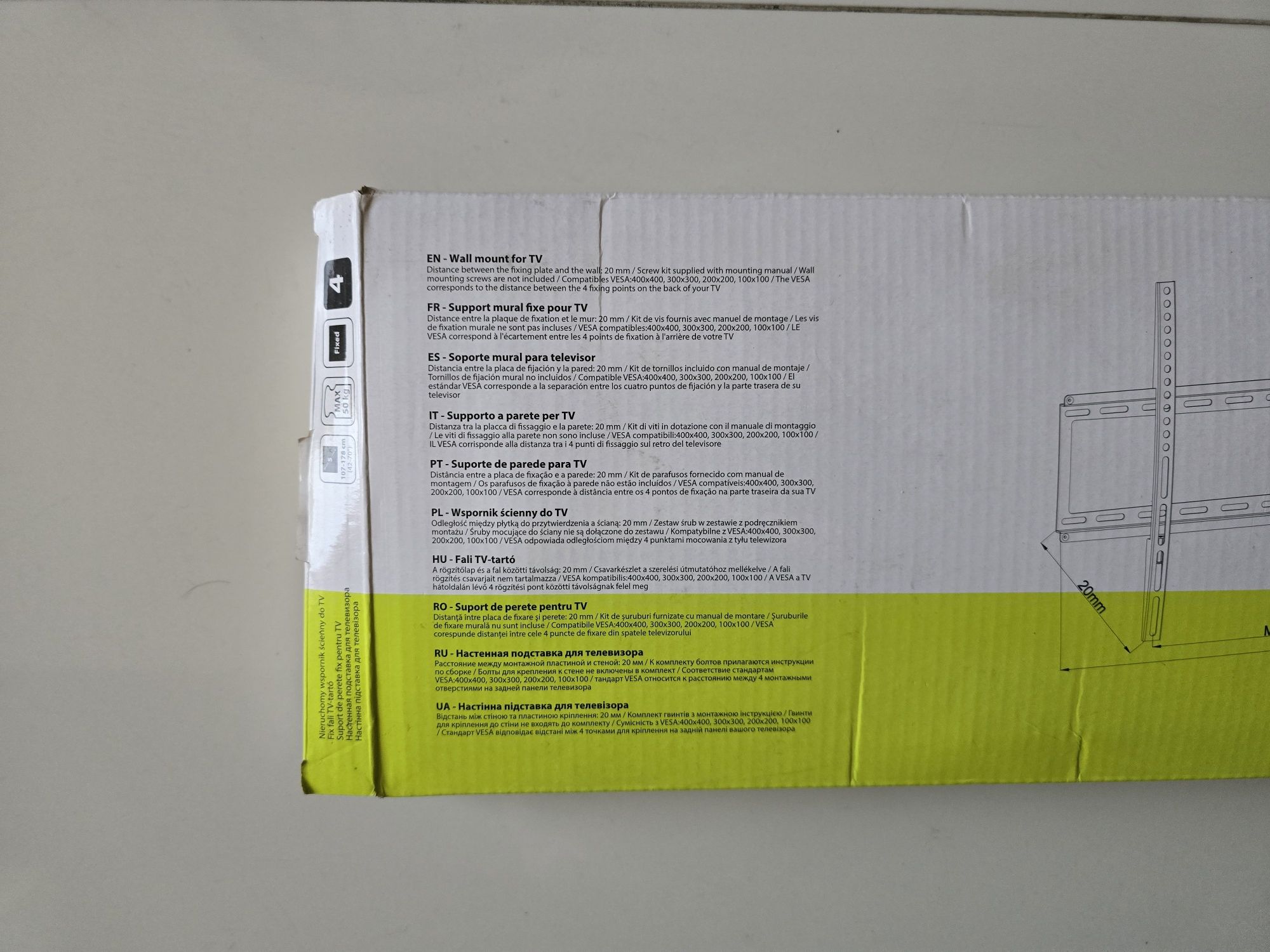 Suporte parede para LCD.
