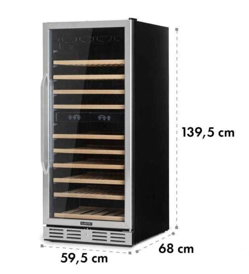 Chłodziarka do wina 2 strefy winiarka 310L PREMIUM G-029
