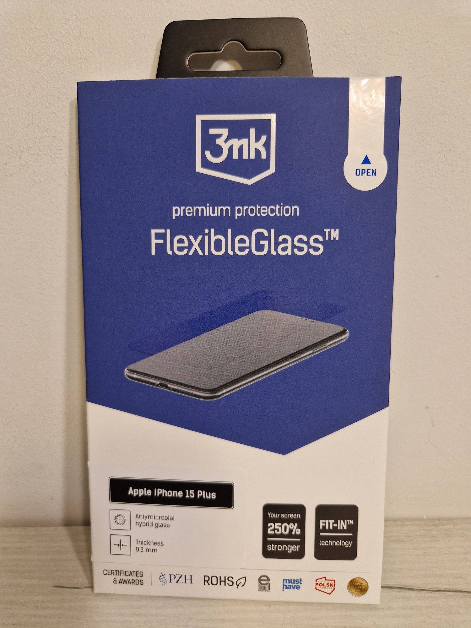Hartowane szkło hybrydowe 3MK FlexibleGlass do Iphone 15 Plus