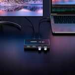 Hub rozdzielacz UGREEN KVM USB 2x4 USB 3.0