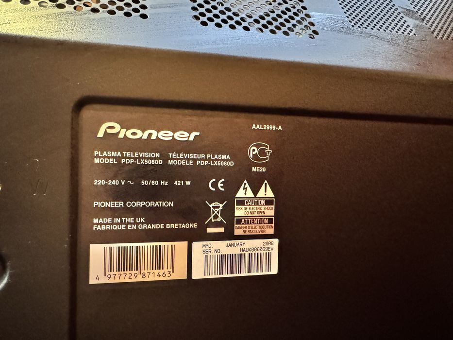 Плазмовий телевізор Pioneer PDP-LX5080D (50 дюймів) + динаміки PDP-S58