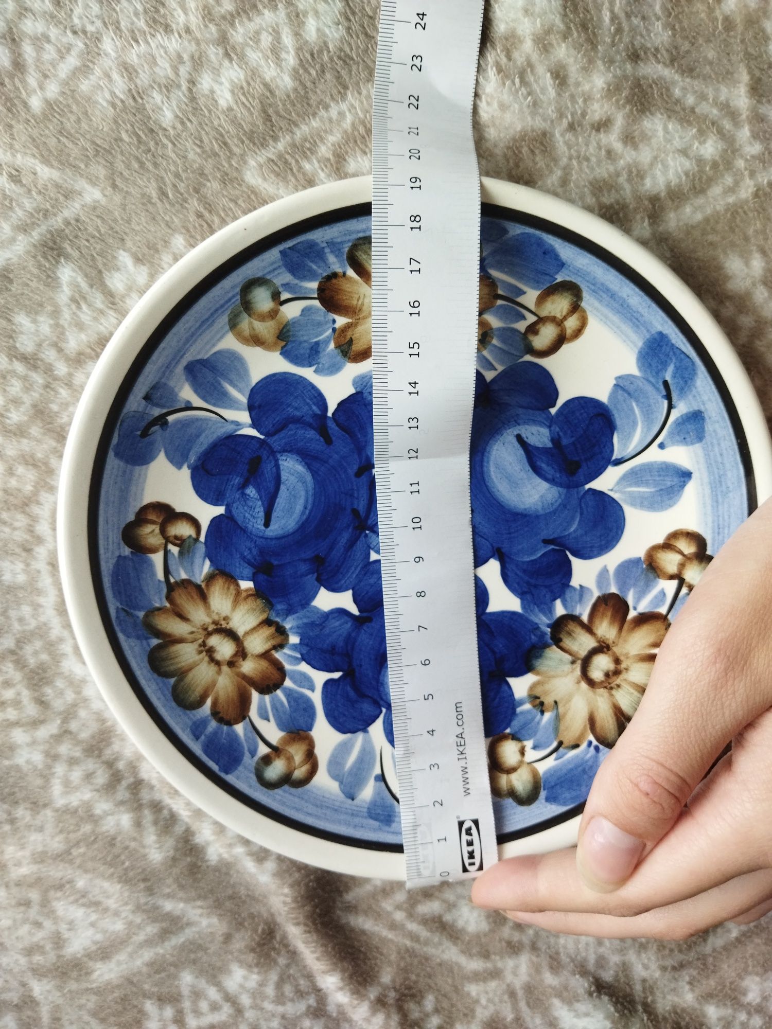Zestaw porcelany talerz deska ozdobna ZF Koło PRL ręcznie malowane
