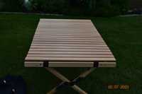 stół składany camping turystyczny drewno buk system kanadyjski