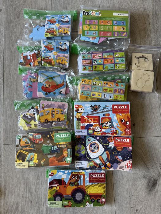 Пазли дитячі набором або поштучно