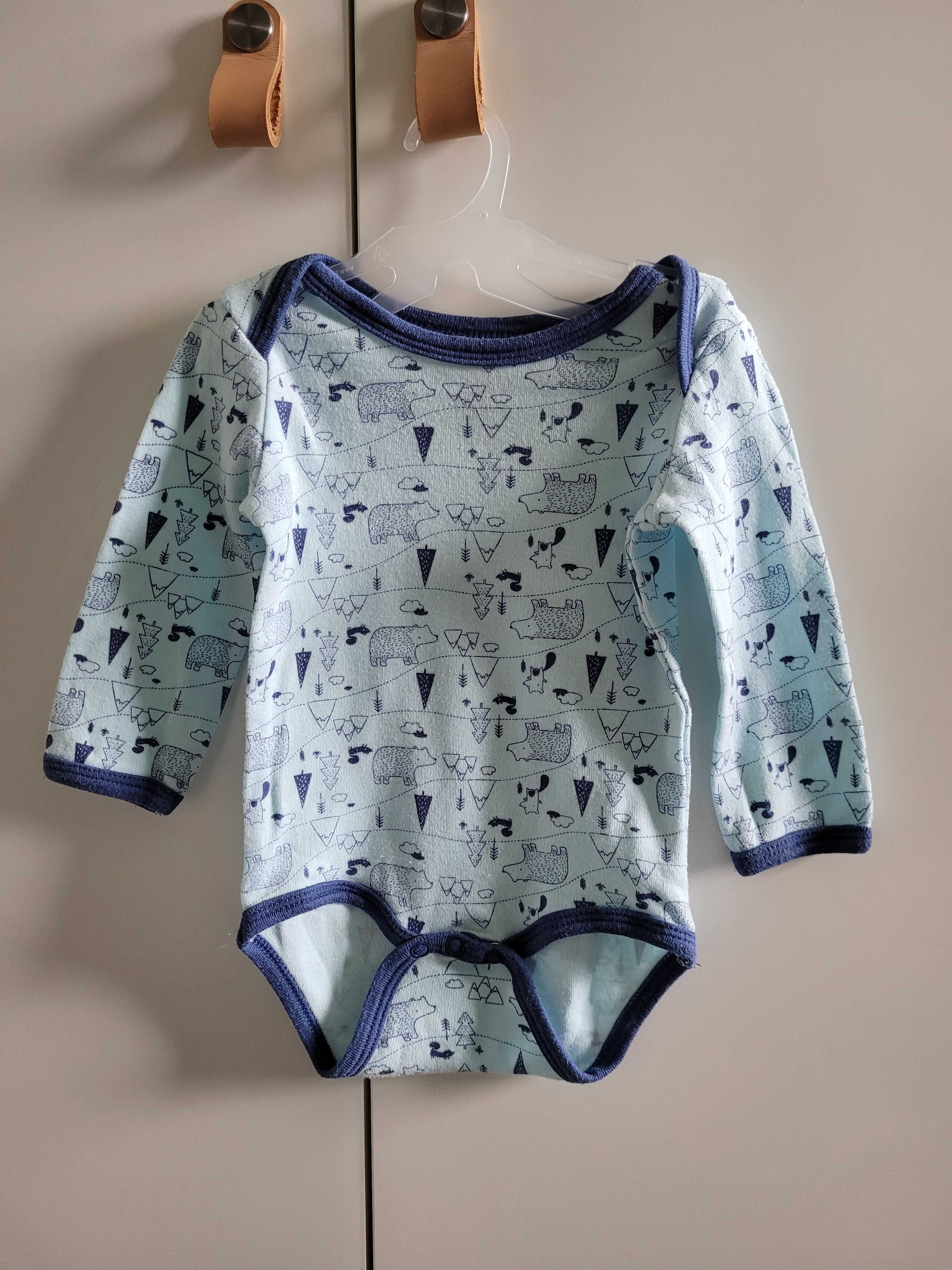 2x body + spodenki H&M 62 0-3 chłopięce niemowlęce 2pak