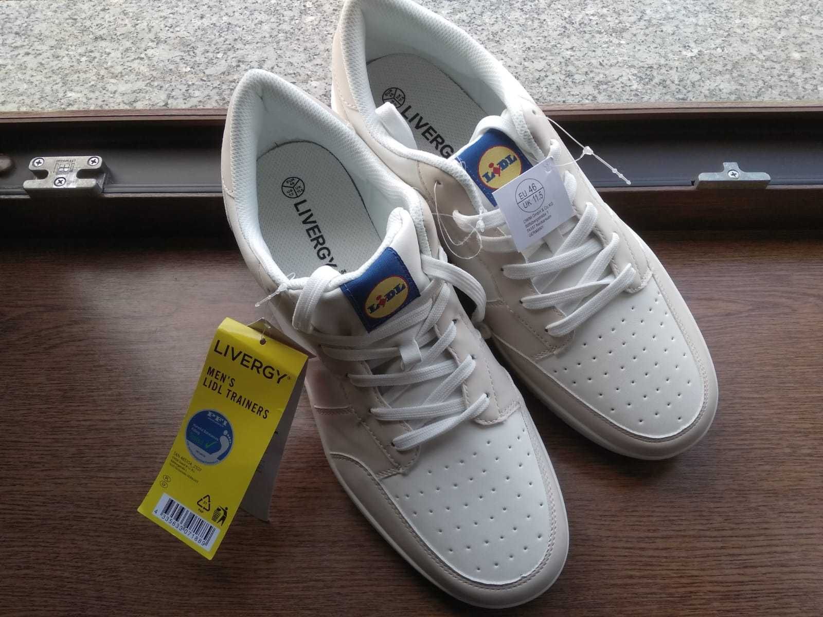 Nowe Sneakersy LIDL biało-beżowe LiDL kultowe LIDLOWE rozm.46