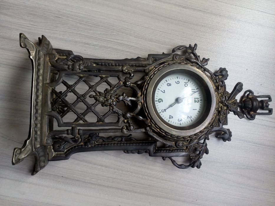 Zegar kominkowy mosiężny