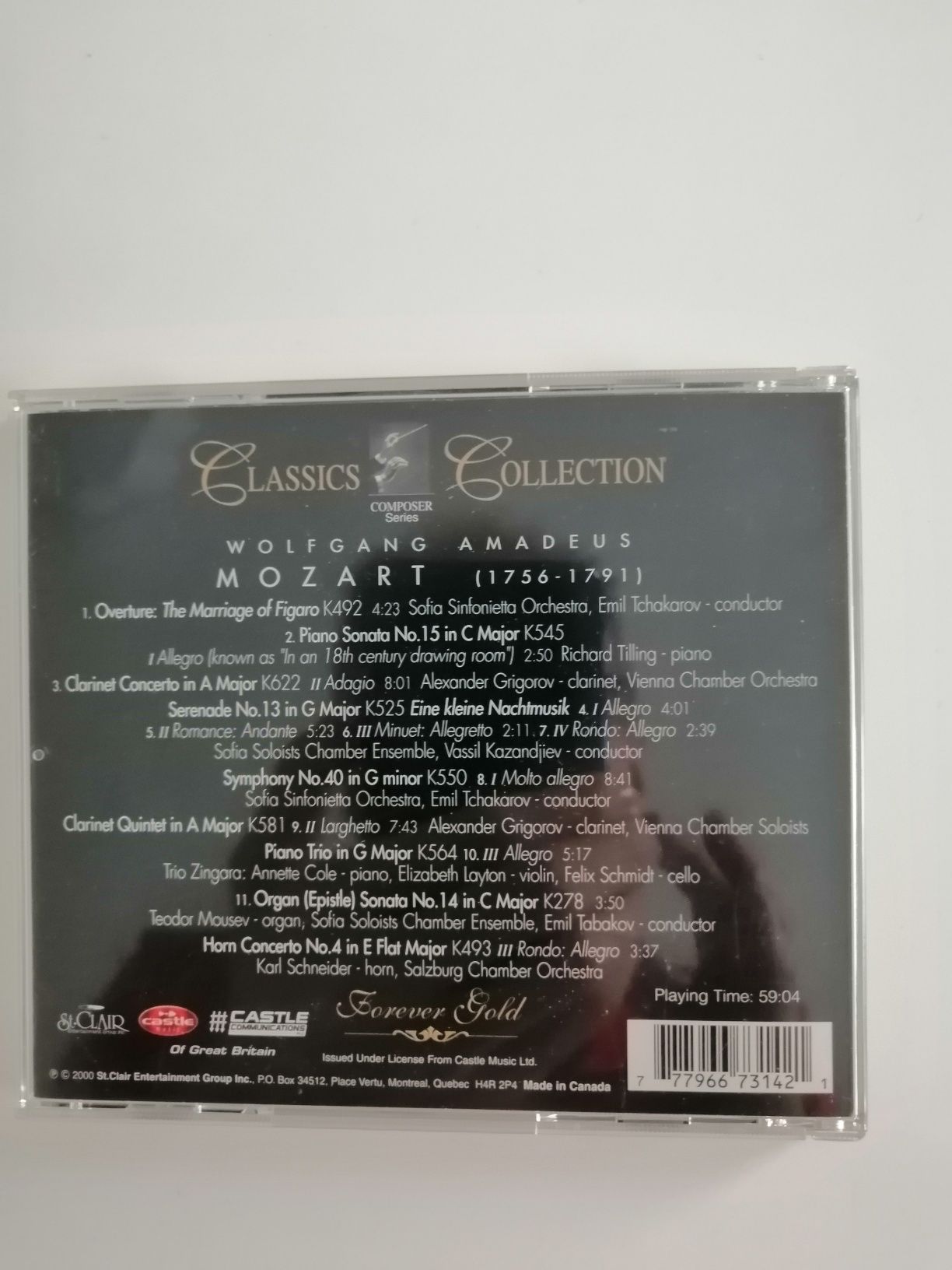 Płyta CD Wolfgang Amadeus Mozart Forever Gold