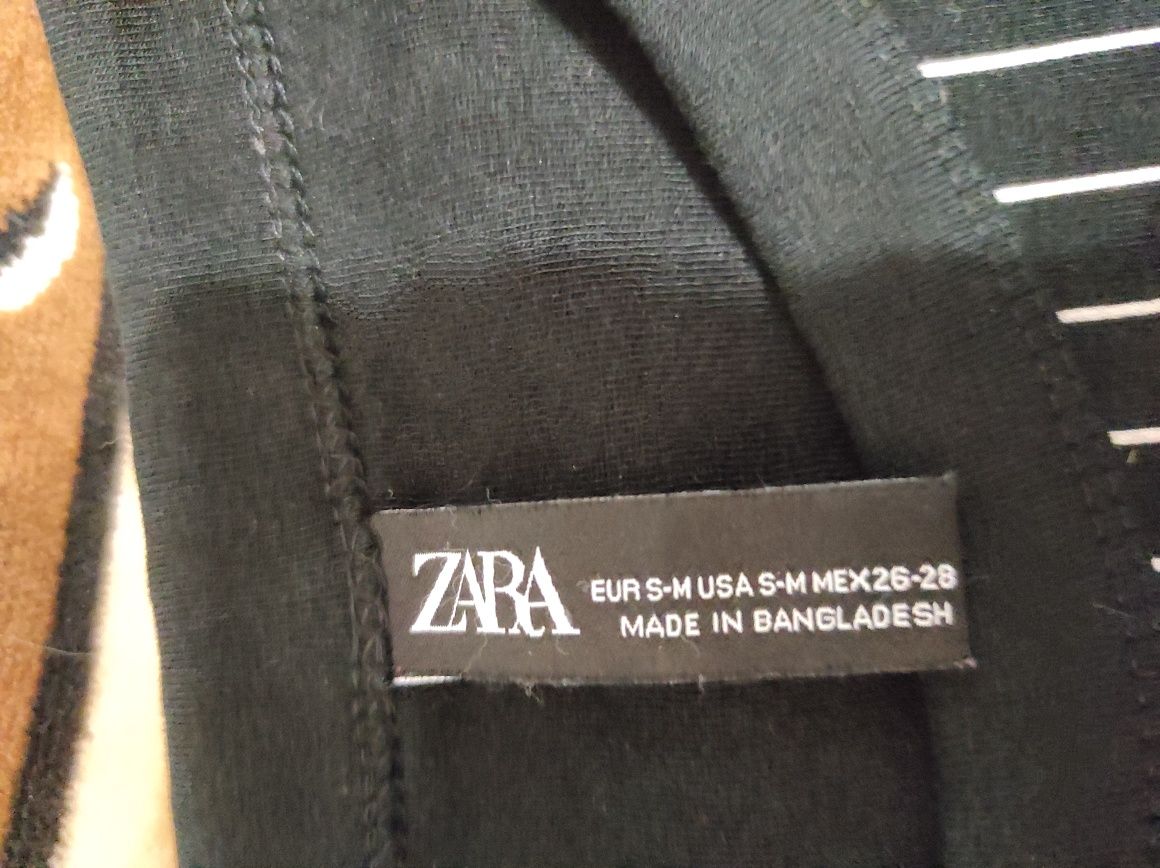 платье женское Zara s/m размер чёрное в полоску