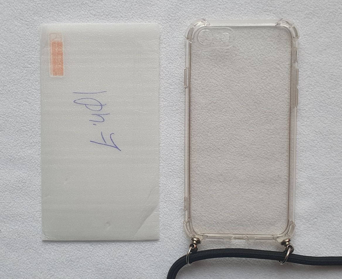 Etui plecki do iPhone 7/8/SE 2020 Crossbody + ochronna szybka na ekran