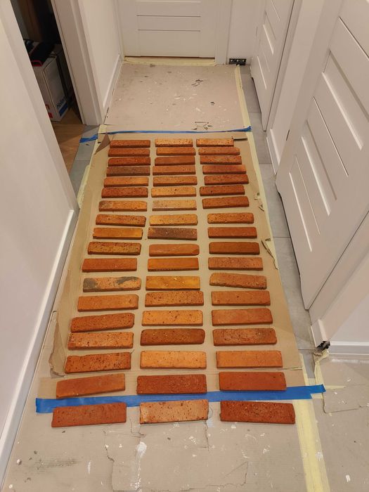 Cegła dekoracyjna/płytki ze starej cegły – 48 sztuk/około 1m2