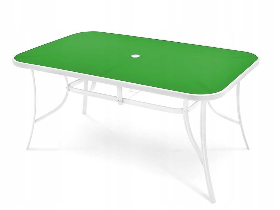 Meble ogrodowe zestaw stół krzesła 6+1 na taras balkon Zielone