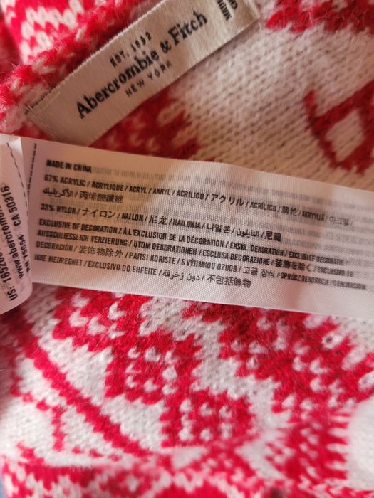 Abercrombie and Fitch oryginalny z USA komplet szal szalik rekawiczki