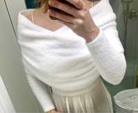 Sweterek ślubny śmietankowy, biały Molly XS/S