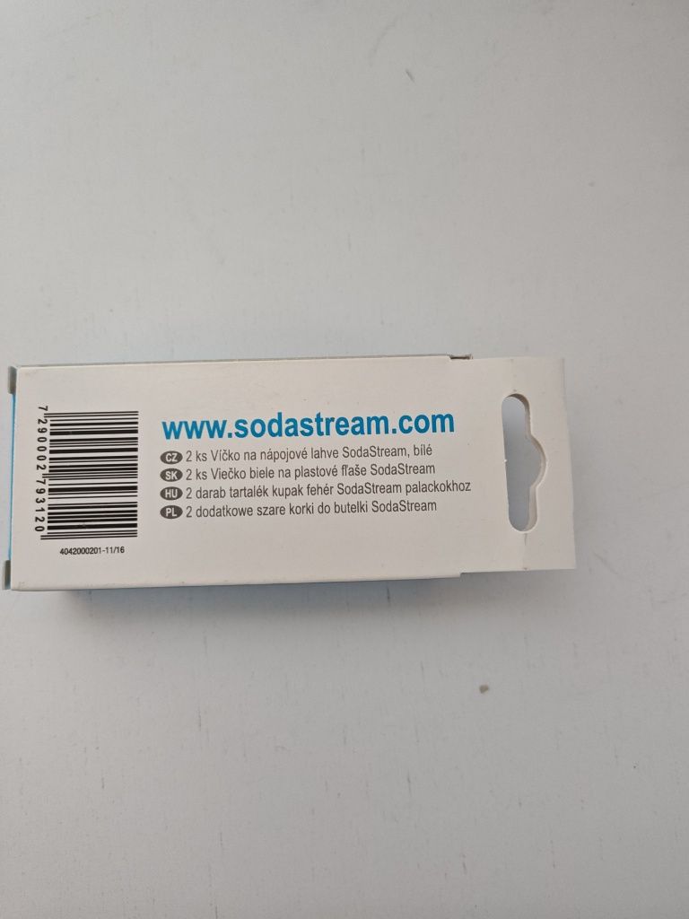Nakrętki białe do plastikowych butelek Sodastream 2 szt