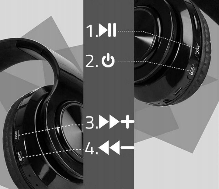 Słuchawki Bezprzewodowe B39 Bluetooth Mp3 Nauszne Mikrofon Rgb Dla Dzi