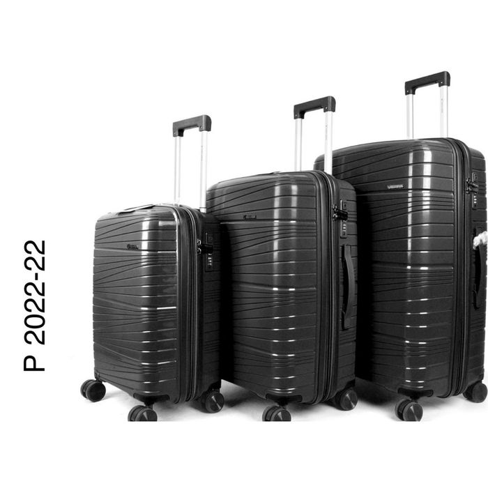 Валіза дорожня поліпропілен з розширенням чемодан 4 колеса Thrее Birds