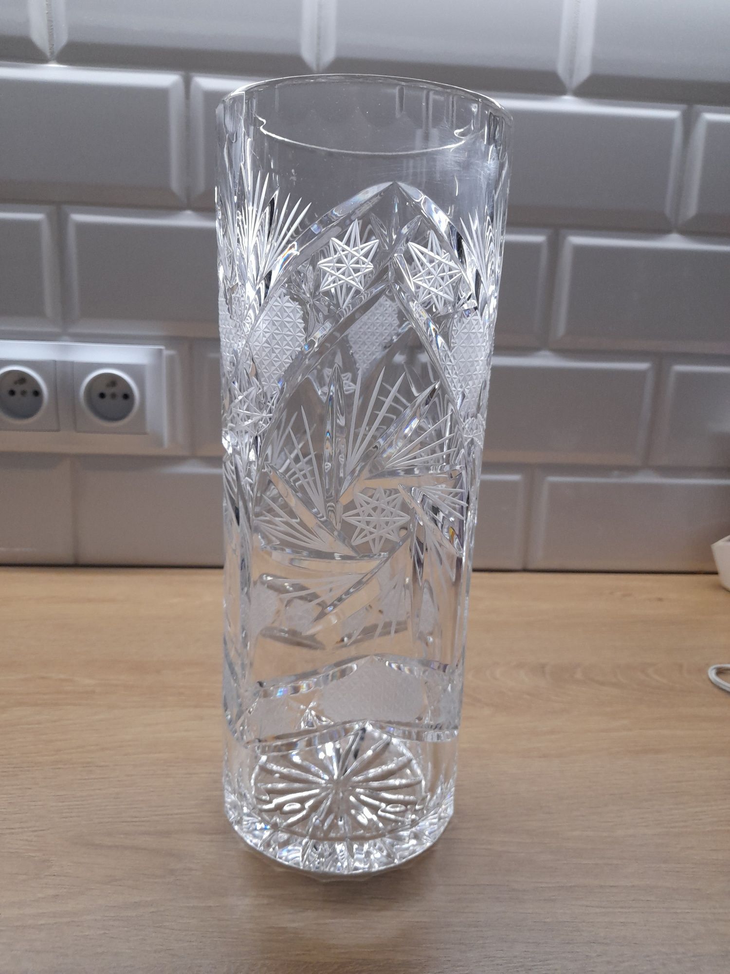 Unikatowy wazon kryształowy prl