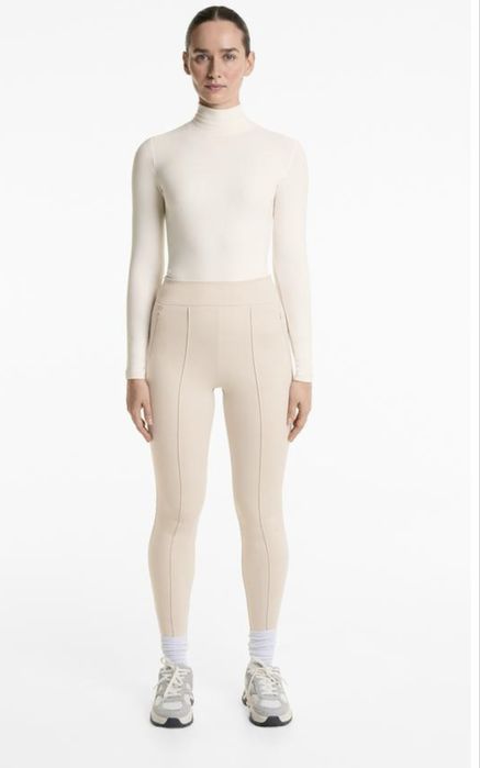 Нові лосини легінси Oysho Ойшо молочні бежеві M оригінал хутро мінус 7