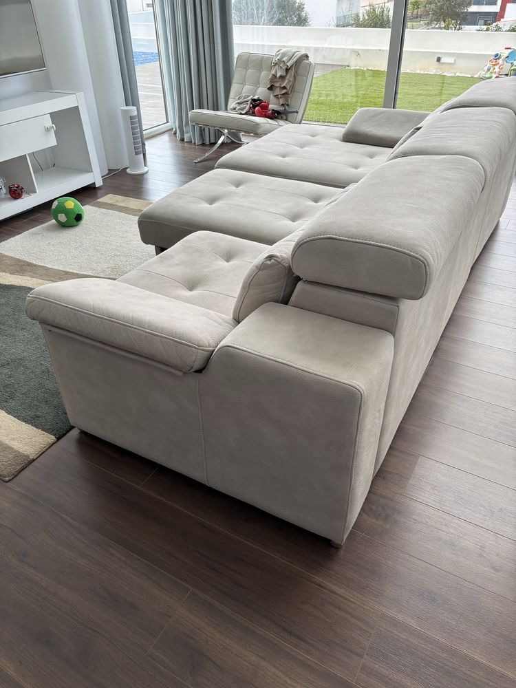 Sofa com 3 chaise longs em microfibras