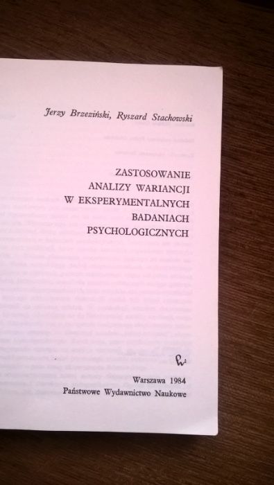 Zastosowanie analizy wariancji w badaniach psychologicznych sprzedam