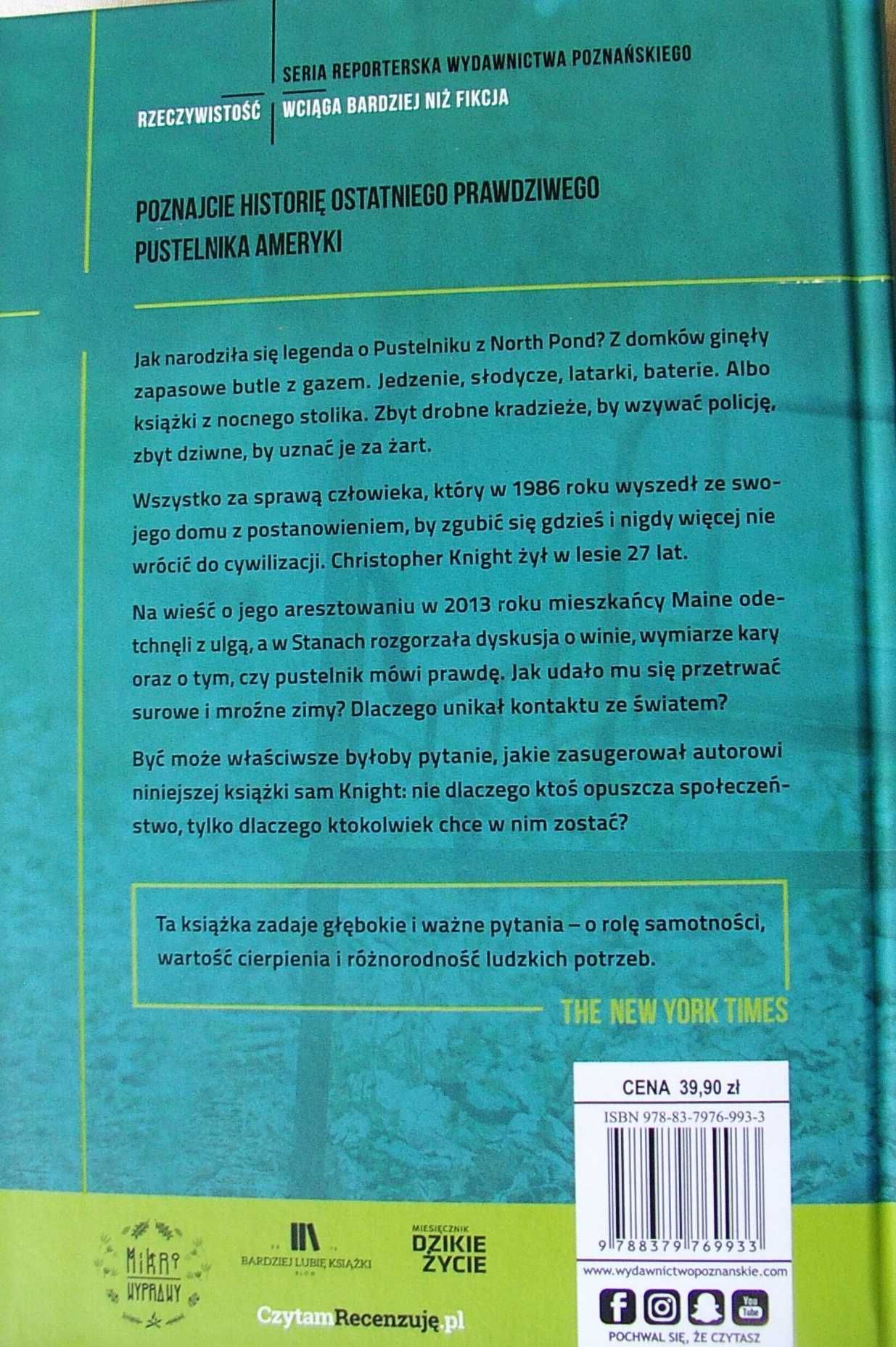 OSTATNI PUSTELNIK 27 lat samotności - Michael Finkel