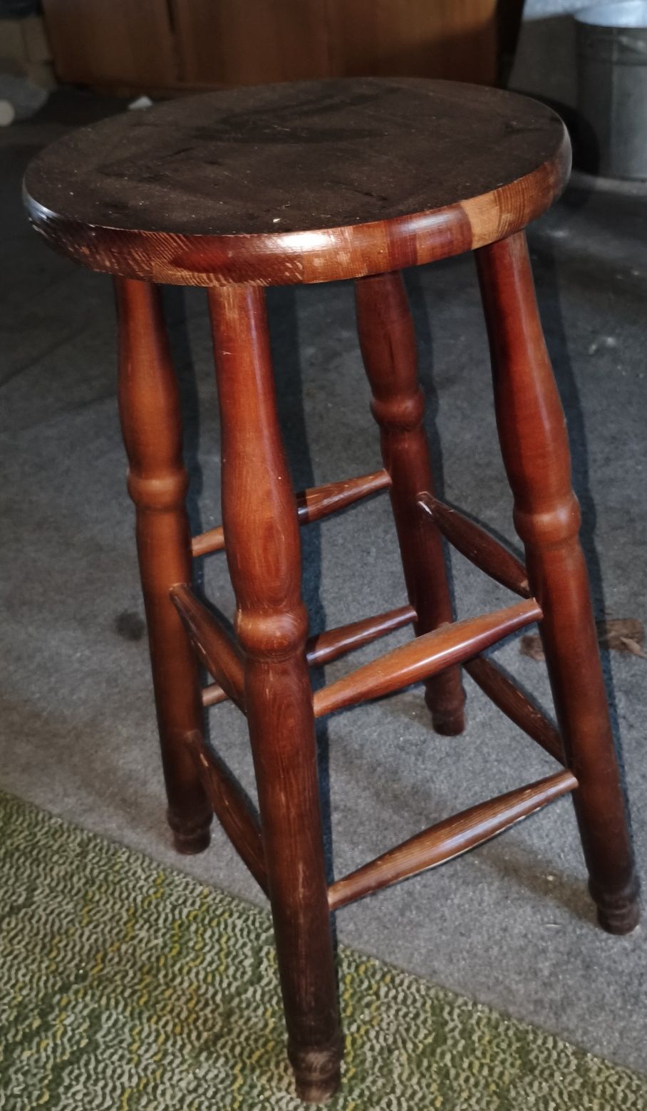 Taboret hoker kolor brązowy